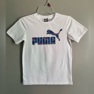 🤍💙Puma Kids Graphic Tee – Size M (10–12)